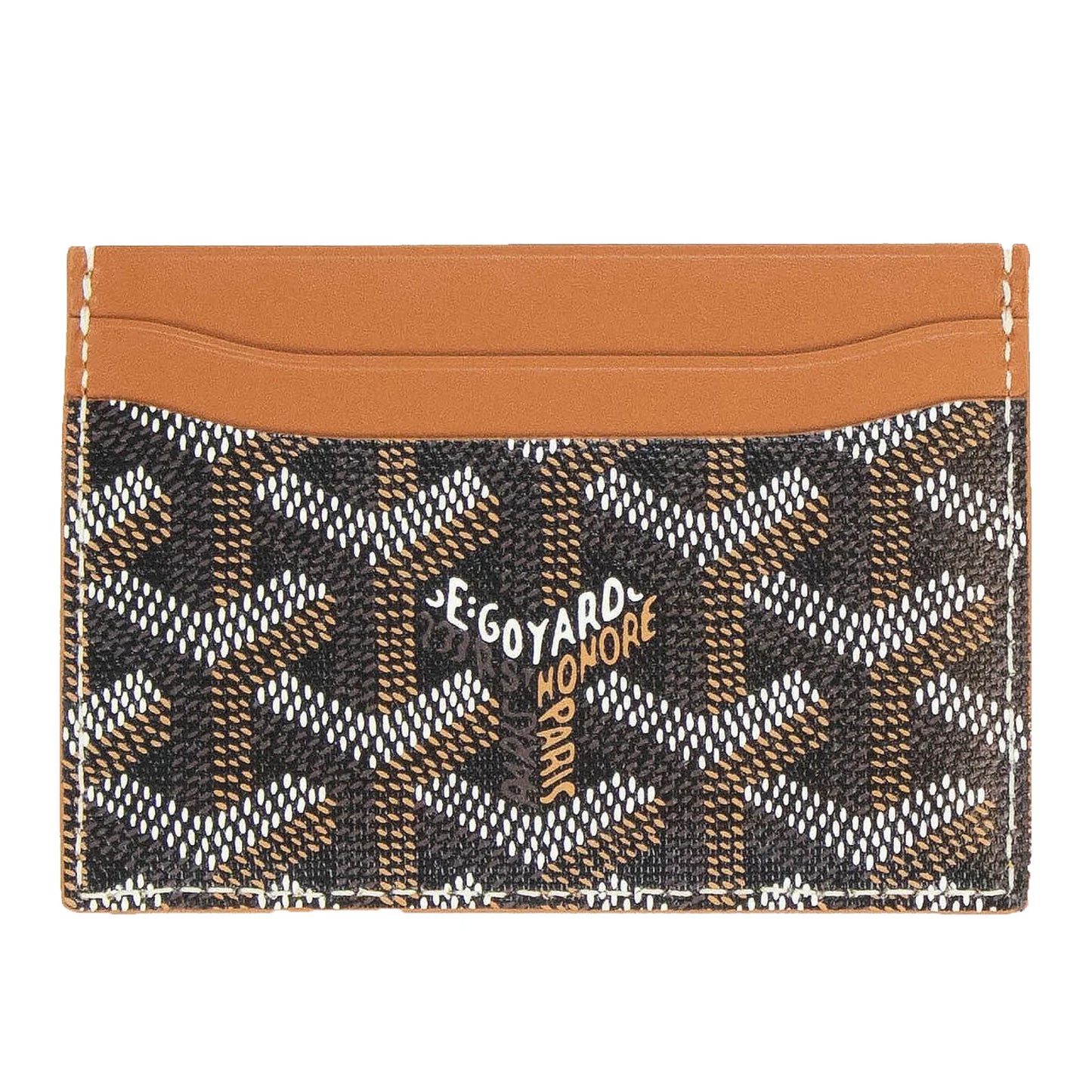 'Goyard' Card Holder Black/Tan