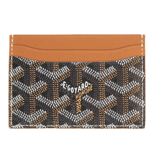 'Goyard' Card Holder Black/Tan