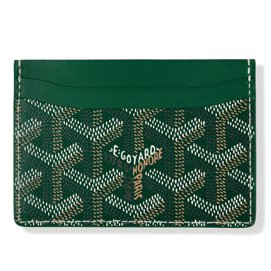 'Goyard' Card Holder Green