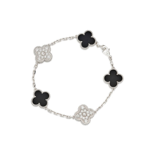 Van Cleef Bracelet Black and Diamond-Colour